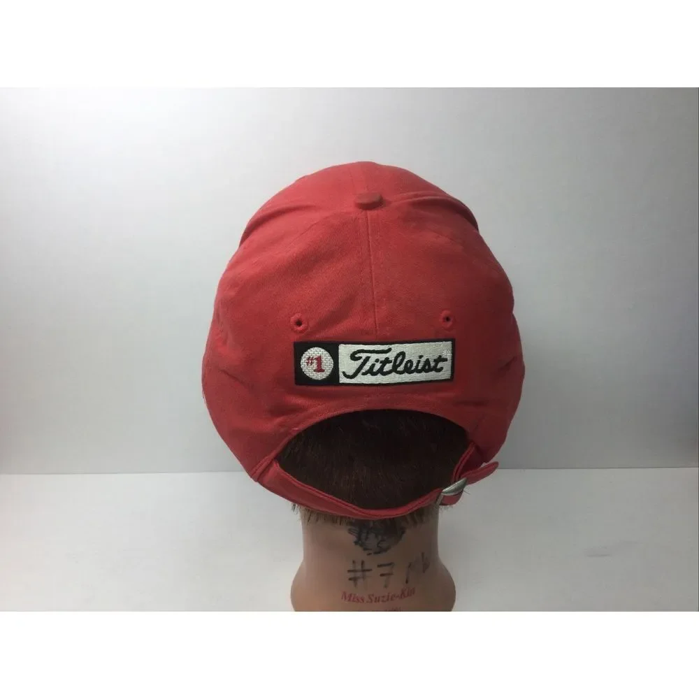New Era Titleist Golf Hat Red StrapBack Embroidered Logo Baseball‎ Cap